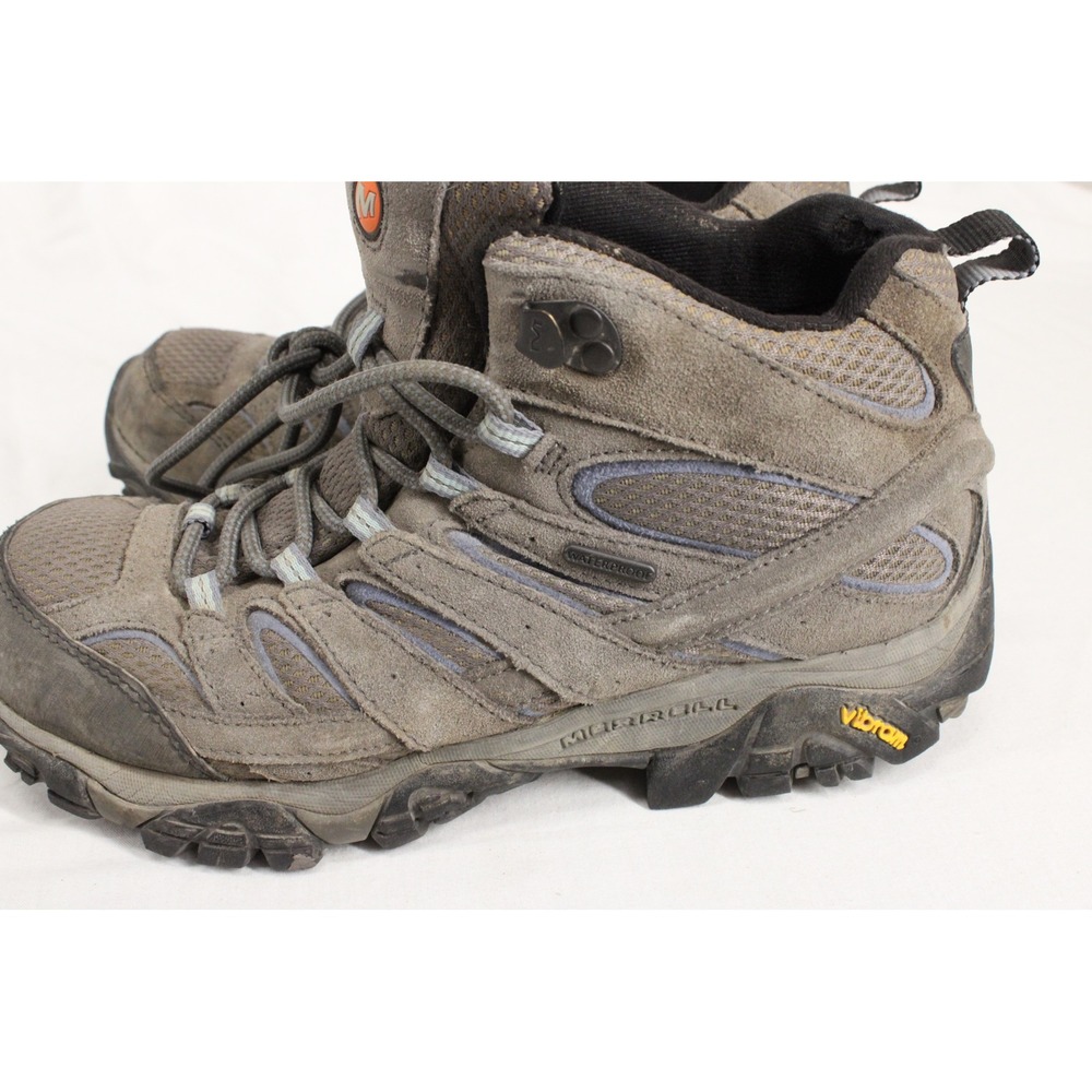 Merrell Hiking Boots Granite Womens 9.5 Grey Suede Vibram Sole